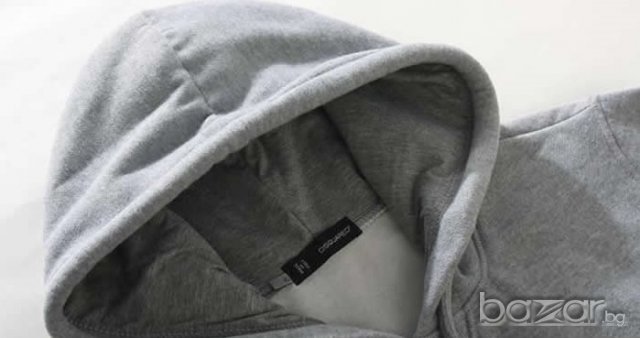 DSQUARED D2 GREY BAD KITTY PRINT Ватирано Мъжко Горнище тип Суичър size M, снимка 5 - Суичъри - 6440180