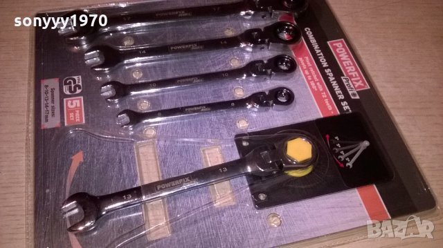 ПОРЪЧАНИ-powerfix profi-germany-немски ключове с тресчотки 5бр, снимка 4 - Ключове - 22047932