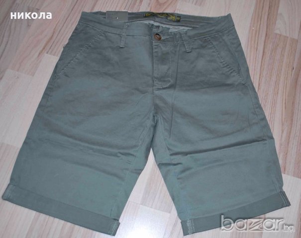 Мъжки къси панталони каки, снимка 1