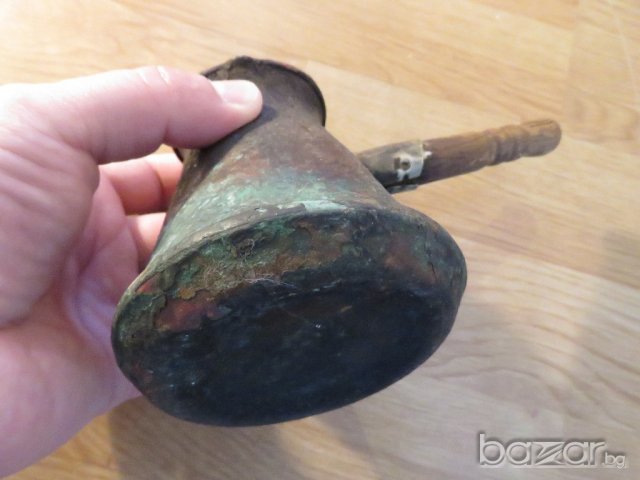 Старо медно джезве на поне 100 години - за колекционери и ценители, снимка 4 - Декорация за дома - 21482831