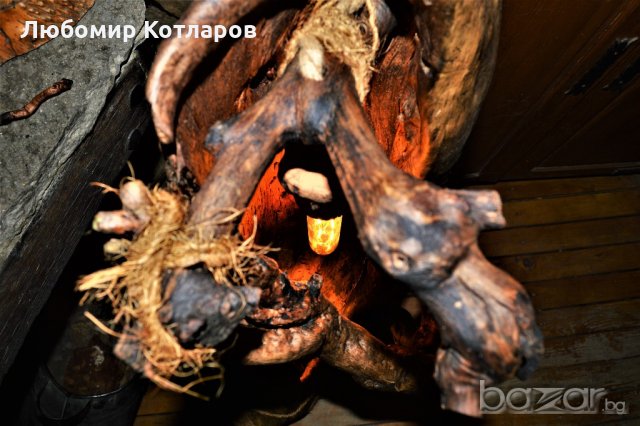 Уникална дървена лампа тип „Винтидж“-2, снимка 18 - Настолни лампи - 18073082