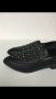 Кожени равни черни обувки с капси JustFab номер 36, снимка 11