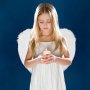 детски дамски бели крила от пера аксесоар към костюм ангел Хелоуин и др, снимка 2