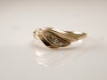 златен пръстен с цирконии -евгения- 1.87 грама/размер №61.5, снимка 3