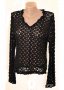 Дамска блуза черна, снимка 1 - Блузи с дълъг ръкав и пуловери - 23444979