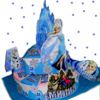 Торта от картон Елза / Замръзналото кралство, снимка 6 - Други - 17775444