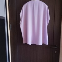светло лилава шифонена блуза ХХЛ размер, снимка 3 - Тениски - 25922080