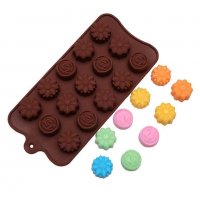 740 Силиконова форма за шоколадови бонбони цветенца и розички, снимка 4 - Форми - 24216425