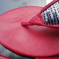 Червени кожени дамски сандали "Ingiliz" / "Ингилиз" (Пещера), естествена кожа, летни обувки, чехли, снимка 15 - Сандали - 7608732