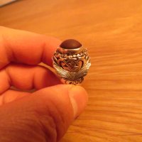 старинен мъжки сребърен пръстен с яспис  - уникален модел и невероятна красота - Внос от Щатите., снимка 9 - Пръстени - 24403329