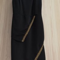 Елегантна черна рокля, снимка 2 - Рокли - 25390145