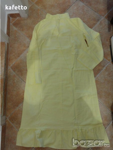 Нови памучни дебели жълти нощници, снимка 1