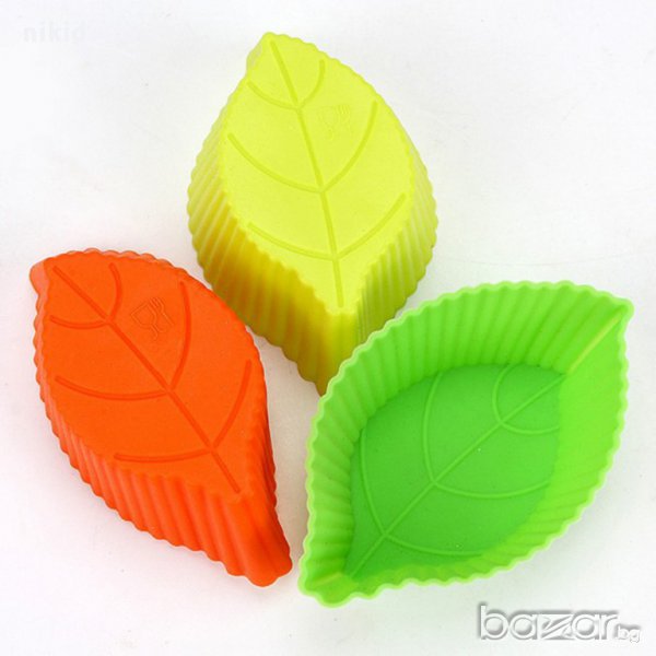 голямо дълбоко листо релеф форма силиконов молд калъп отливка мъфин шоколад сапун гипс ръчна работа, снимка 1