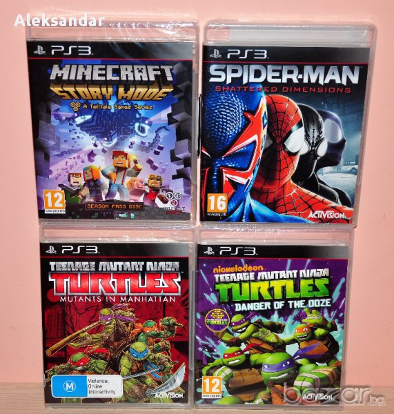 Нови ps3,Minecraft,Spiderman,Turtle Ninja,Майнкрафт,Спайдърмен,Костенурките нинджа, снимка 1