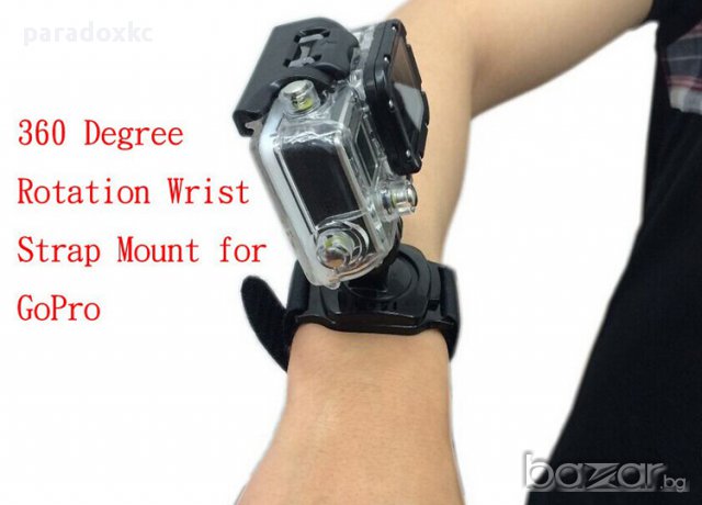 Ротационна 360° Wrist Strap Mount Gopro еластична лента за ръка, снимка 2 - Камери - 10537086