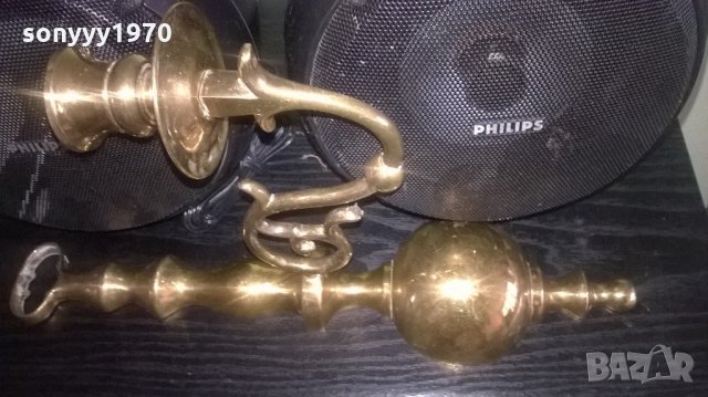 масивен стенен свещник-30х20см-внос швеицария, снимка 6 - Антикварни и старинни предмети - 21912112