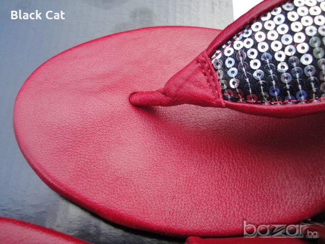 Червени кожени дамски сандали "Ingiliz" / "Ингилиз" (Пещера), естествена кожа, летни обувки, чехли, снимка 15 - Сандали - 7608732