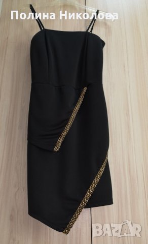 Елегантна черна рокля, снимка 2 - Рокли - 25390145