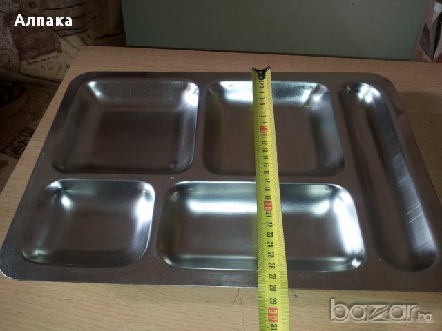 оребрени плата за сервиране на храна, алпака, снимка 4 - Прибори за хранене, готвене и сервиране - 12062384