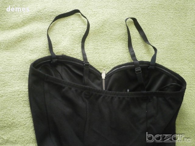  Елегантно бюстие от изкуствена кожа и ликра T A L L Y W E I J L, ново, размер М, снимка 8 - Корсети, бюстиета, топове - 9925136