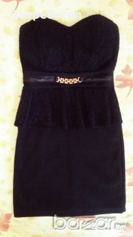 Малка черна рокля + подарък дамска тениска, снимка 1 - Рокли - 19097724