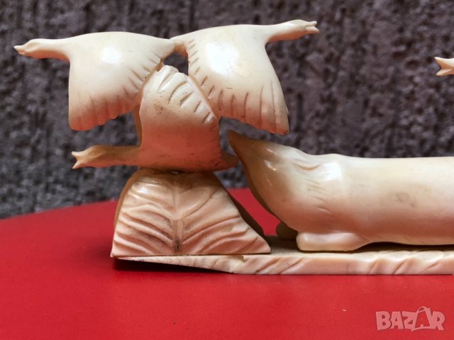 Композиция от зъб на морж-Чукотка 1970г., снимка 2 - Антикварни и старинни предмети - 13709020