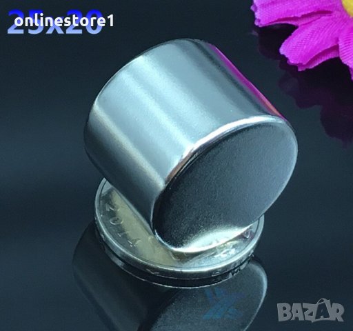 Неодимов магнит N52 25x20 , снимка 2 - Други инструменти - 25524659
