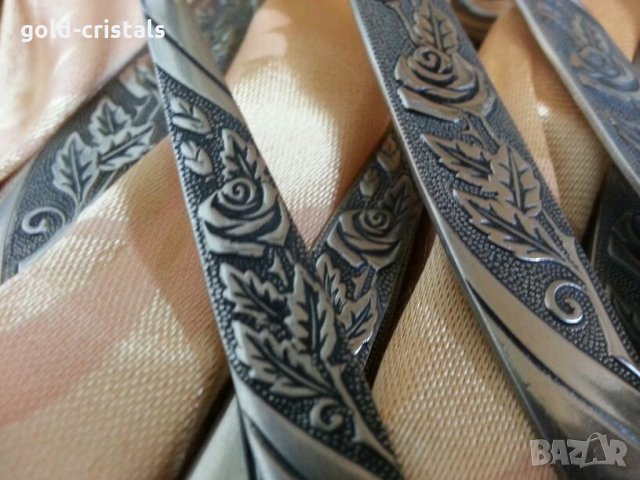 Руски прибори за хранене в кутия, снимка 5 - Антикварни и старинни предмети - 24738425