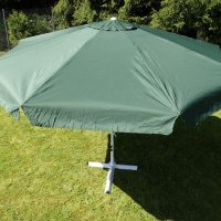 Градински чадър Merida 292 см. диаметър 8 спици и страни . Цвят СИН, снимка 3 - Други инструменти - 18482555