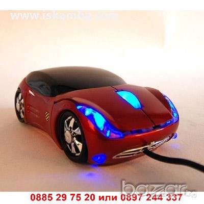 Мишка под формата на кола - Червена код ФЕРАРИ-червена, снимка 1