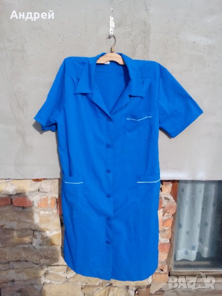 Стара синя работна престилка, снимка 1