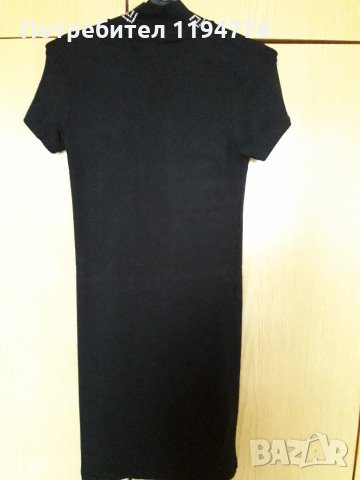 Спортно - елегантна черна рокля, снимка 4 - Рокли - 24286253