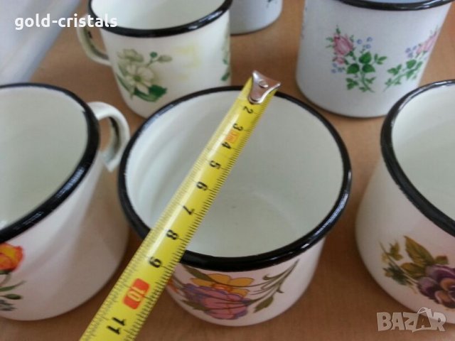сериз емайлирани чаши СССР, снимка 9 - Антикварни и старинни предмети - 26107380
