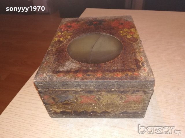 антика-старинна кутия за стена-19х15х9см, снимка 14 - Антикварни и старинни предмети - 20962448