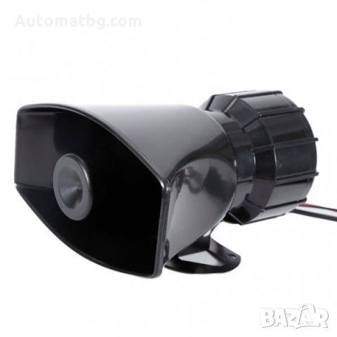 Сирена с мегафон и микрофон 3 мелодии 12V/50W