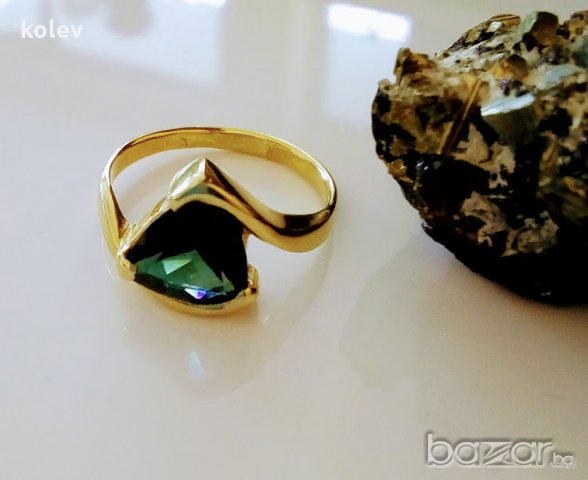 ЗАПАЗЕНА ЦЕНА ДО ИЗЧЕРПВАНЕ!златен пръстен с турмалин 2.95 грама, размер №50, снимка 5 - Пръстени - 21211282