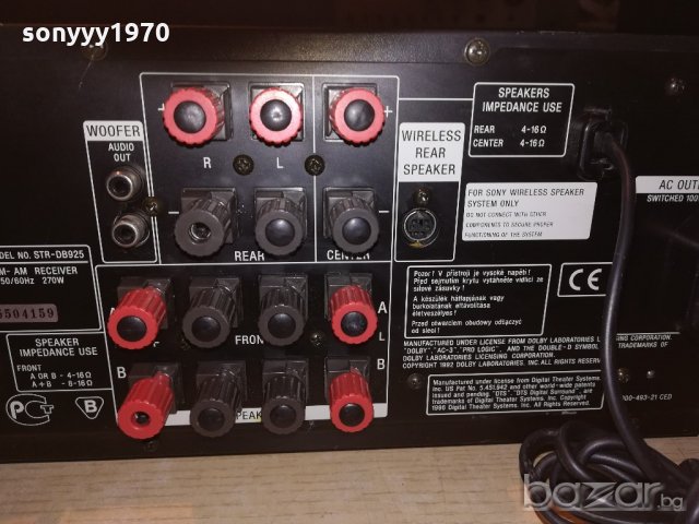 sony str-db925 receiver-270w-внос швеицария, снимка 17 - Ресийвъри, усилватели, смесителни пултове - 20245012
