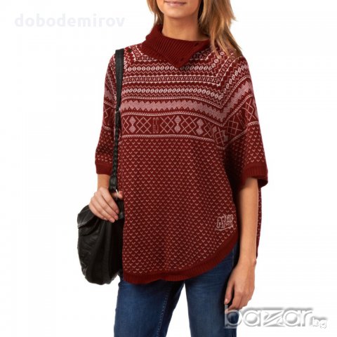 Ново плетено дамско пончо G Star Snow ponch knit s/less оригинал, снимка 3 - Туники - 12147262