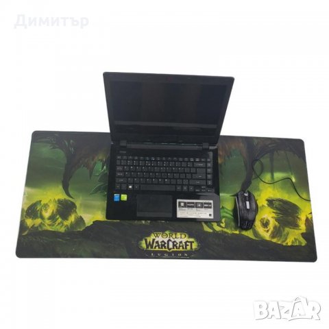 XXL Геймърски пад 90х40см. World of Warcraft WOW компютърна подложка за мишка компютър Уаркрафт, снимка 5 - Клавиатури и мишки - 20179444