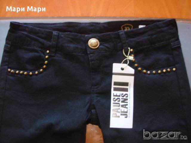 Дамски черни дънки с капси Pause Jeans 231074