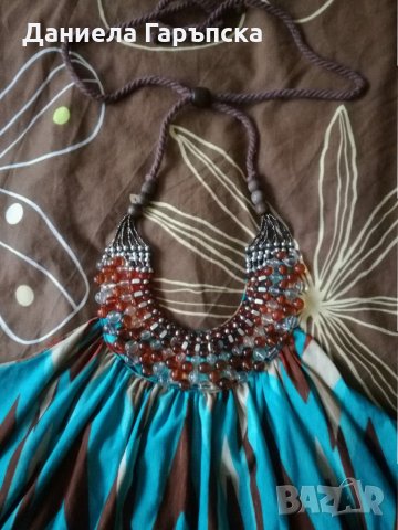 НОВА пъстра дълга рокля , снимка 3 - Рокли - 21936429