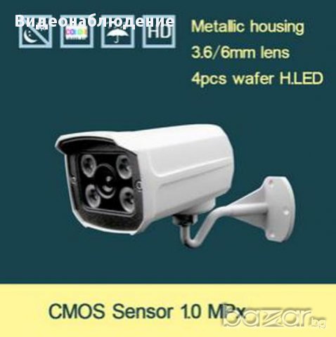 Метална Широкоъгълна FULL AHD 720р 1080p 1/2/3/4mp 4ARRAY IR-CUT Удароустойчива Водоустойчива Камера, снимка 2 - Камери - 10265872