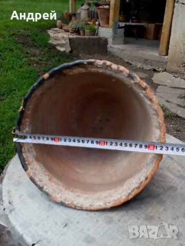 Стара керамична саксия,керамика, снимка 5 - Антикварни и старинни предмети - 22150503