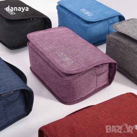 815 Козметичен несесер за пътуване с много прегради чанта за тоалетни принадлежности, снимка 5 - Чанти - 24618516