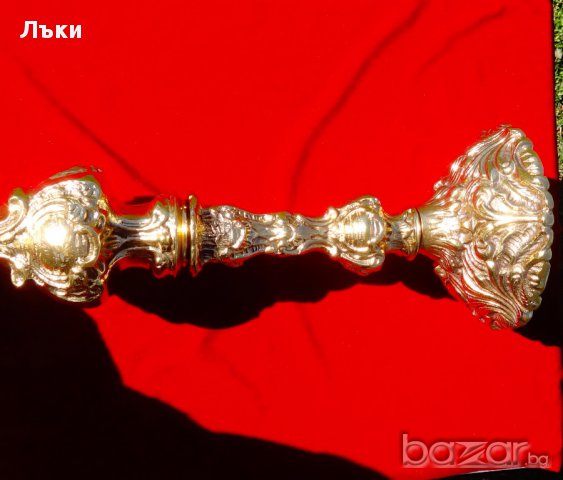Величествен бронзов свещник 6 кг., барок., снимка 10 - Антикварни и старинни предмети - 16706132