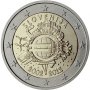 2 Евро монети (възпоменателни) емитирани 2012г(10-та годишнина от въвеждането на еврото), снимка 7