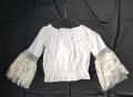 Продавам бяла блуза с дантелени ръкави Danaya Fashion, снимка 2