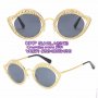 слънчеви очила котешки златни с кристали код 334, снимка 1 - Слънчеви и диоптрични очила - 19977773