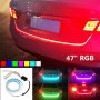 Многоцветна RGB Стоп LED светеща сигнална лента за багажник на кола , снимка 11