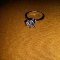 Сребърен пръстен тип годежен, снимка 2 - Пръстени - 19213061